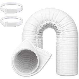 Outus Air Conditioner Hose Cover 80" Long Wrap Ac Hose Duct Vent Insulated Cover Sleeve for Portable Ac for 5" & 5. 9" Diameter Exhaust Hoses Tube(White,Novelty)