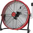 T-SUN 16" Battery Power Floor Fan Compatible with Milwaukee Battery, Portable Fan with AC Adapter and USB Output, Stepless Speed Cordless Fan, Metal High Velocity for Jobsite Outdoor Camping
