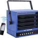 TEMPWARE 7500W Electric Garage Heater, 240V Hardwired Digital Ceiling Mount Fan-Forced Shop Heater with Full-Function Remote and 12-Hour Timer, Ideal for Workshop Warehouse