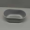 Kitchen Sink Drain Strainer Basket Compost Corner Sink Swan Strainer Basket Hanging Sink Corner Colander Triangle Multifunction Kitchen Sink Food Catcher Basket Waste Filter Wash Fruit(Grey) (Gray)