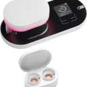 ReO2 Gen6 Soft Contact Lens Cleaner for Moisture Retention, Advanced Cleaning Solution with Electrophoresis Technology, Deep Clean and Rehydrate in 10 Min, with Mirror and Tweezer (White)