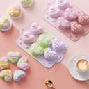 Heart Chocolate Molds Valentine's Day Silicone Molds Colored Heart Shaped Mold for Candy Jelly Cake Resin Soap Candle DIY Crafts