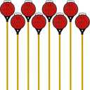 Orange Driveway Reflectors, Reflective Driveway Markers, 2-Way reflector,Snow Markers for Driveway 43 Inch Fiberglass Rod(Pack of 8) (BLACK AND Orange)