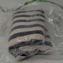 Black and White Striped Rugs, 4'x6' Area Rug Washable Indoor Outdoor Rug Cotton Hand-Woven Farmhouse Layered Double Door Mats for Front Porch, Patio, Entryway, Laundry Room, Bedroom