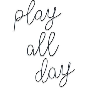 Playroom Wall Decor, Play Room Daycare Wall Decoration Play All Day Sign Play All Day Wall Decor for Kids Boys Girls Playhouse Decor Toy Room Classroom