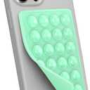 2 x Suction Phone Case Mount, Sillicon Adhesive Phone Accessory for iPhone and Android, Hands-Free Fidget Toy Mirror Shower Phone Holder, Tiktok Videos and Selfies (Mint)