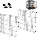 2-Pack Adjustable Metal Dog Crate Divider Panels - Multi-Dog Separation, Black Pet Cage Partition, Easy Install Non-Scratch Design for 36" Medium Crates (22.24" W x 22.63" H)