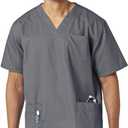 Carhartt Men's Ripstop Multi-Pocket Scrub Top (Large, Pewter)