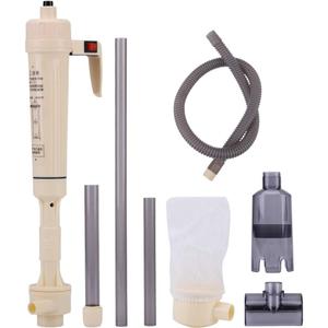 Junluck Aquarium Gravel Cleaner, Battery Powered Fish Gravel Cleaning Tool, Fish Siphon Water Change Cleaning Tool With Adjustable Tube, Fits for Large and Small Aquariums