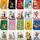 20 Pcs Seasonal Kitchen Towels Holiday Decorative Hand Towels Set Easter Spring Summer 4th of July Dish Cloths 16 x 24 Colorful Wash Cloths with Hanging Loop(Retro)