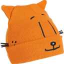 Dog Man Petey the Cat Youth Cuffed Beanie & Knit Gloves Cold Weather Set with 3D Ears & Whiskers