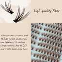 2 x Lash Clusters 3D Fake Eyelashes Clusters DIY Individual Eyelash Clusters Thin Invisible Lash Band（MagicBrown）