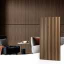 Art3d 4 Pack 47.2 x 23.6in. Wood Slat Acoustic Panels for Wall and Ceiling - 3D Fluted Sound Absorbing Panel with Wood Finish - Walnut