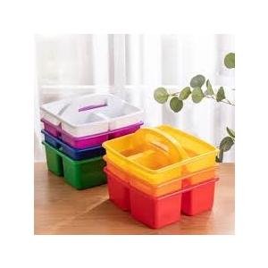 Hoteam 10 Pcs Flat Storage Organizer Tray Bin Letter Size Paper Tray for Classroom Plastic Stackable File Organizer for School Office Teacher Book Organization Multicolor, 13.78 x 9.84 x 3.15 Inch