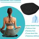 Big Ant Car Seat Cushion, Comfort Memory Foam Driver Seat Cushion Improve Driving View, Sciatica and Lower Back Pain Relief, Seat Cushions for Car Seat Driver, Office Chair, Wheelchair - Black