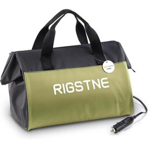 Electric Cooler Bag, 12V Thermoelectric Cooler Warmer Plug in for Vehicles, Portable Refrigerator for Car, RV, and Camping Use, 18L/20 Cans Capacity, Green