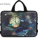 RICHEN 17 inch Laptop Shoulder Bag Carrying Case PC Cover Pouch with Handle Fits 15.6/16/17/17.3/17.4 inch Notebook (16-17.3 inch, Clock & Butterfly)
