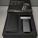 JISULIFE Portable Handheld Fan Ultra2 9000mAh, Max 25 Hrs, 5 IN 1, 100 Speed Turbo Fan, Rechargeable 18W Power Bank with Flashlight, Metal Shell Multi-Function Travel Essentials Gifts for Men-Grey