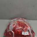 Jenaai 7 Set Christmas Inflatable Ball Ornament with Glitter Cloth Cover, 19 Inch PVC Holiday Ball with Satin Bows and Ribbon for Ceiling Christmas Ornaments Birthday Party Decoration(Red)