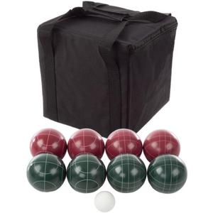 Trademark Games Bocce Ball Set Regulation Size - Lawn Game for Backyard or Beach - Includes Red and Green Bocce Balls, Pallino, and Carrying Case, 8.625x8.5x8.5