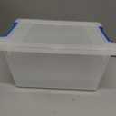 4.3 Qt. Plastic Storage Bins with Lids, Clear Containers, Latching Totes 6Pk