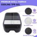 Soft Thin Gel Seat Cushion for Car Seat, Office Chair, Wheelchair, Stadium - Non-Slip Car Seat Cushions with 1 Inch Gel - Sciatica & Tailbone Pain Relief (Black)