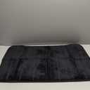 Yimobra Memory Foam Bath Mat Large Size, 31.5 x 19.8, Super Soft Non-Slip Bathroom Rug, Water Absorption, Machine Wash, Thick, Comfortable, Easier to Dry for Bathroom Mat, Tub and Shower, Black