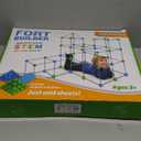 132 Piece Fort Building Kit - Indoor Play Engineering Set with Connecting Sticks & Balls - Creative STEM Building Toys for Kids Play Spaces, Tents & Hideouts (Blue)