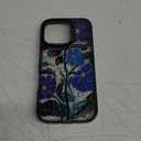 Compatible for iPhone 16 Pro Case Cute - Durable Shockproof 6.6 ft Drop Impact Phone Case - Black Funny Passiflora Caerulea Design for iPhone 16 Pro 6.3"