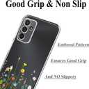 Unov Case Compatible with Samsung Galaxy A05s Clear with Design Soft TPU Shock Absorption Slim Embossed Pattern Protective Back Cover 6.7 inches (Flower Bouquet)