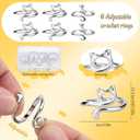 UzecPk 6 PCS Crochet Ring, Adjustable Crochet Yarn Tension Crochet Rings for Finger with Box, Crochets Tension Ring or Mother Wife Daughter