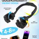 3 x Stocking Stuffers for Teens Boys Gifts for Men Adults: Lazy Cell Phone Stand Unique Gesture Phone Holder for Desk Gifts for Teenager Girls Women Cool Gadget Funny Christmas White Elephant Gag Gifts (Black)