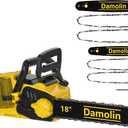 40V(20V*2) 16"+18" 2-IN-1 Brushless Chainsaw Cordless, Electric Powered Chainsaw Compatible with Dewalt Battery with Auto Oiler & Safety Lock Brake, for Tree Trimming Branch Wood Cutting(ONLY TOOL)