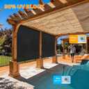Outdoor Roller Shades for Patio 10'Wx8'H Black, 90% UV Block & Privacy Protection Outdoor Blinds, Cordless Porch Shades Outdoor Roll Up with Splicing Design 20-Min Install