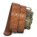 Mealah Western-Cowboy-Belts for Men/Women with Longhorn-Bull-Buckle