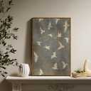 InSimSea Framed Canvas Wall Art Vintage Decor, Home Decor Painting Gold Flying Bird Collage Large Wall Decorations for Living Room, Landscape Modern Canvas Pictures Art for Bedroom Gallery, 16"x24"