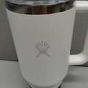 Hydro Flask Travel Tumbler with Handle, Clear Lid and Straw - Insulated Stainless Steel, 40 Ounces