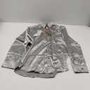 PJ PAUL JONES Men's Shiny Satin Dress Shirts Long Sleeve Button Down Silk Shirt with Bow Tie, M