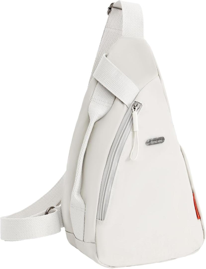 Men'S And Women'S Universal Crossbody Bag, Made Of Nylon, Casual Crossbody Bag, Suitable For Camping And Traveling (Khaki color)