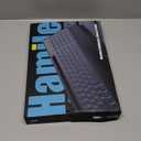 Hamile 2.4G&Bluetooth Wireless Keyboard  Light Up Keyboards with Wrist Rest  8 Backlit Effects  Slim Rechargeable Silent with Holder for Windows, Mac, Black