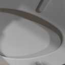 Mayfair Bennett Toilet Seat with Brushed Nickel Hinges, Slow Close Wood Seat, Secure Metal Hinges, Easy Install, Elongated, White