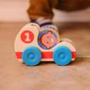 Melissa & Doug GO Tots Wooden Race Cars (2 Cars, 2 Disks) Stacking Toys For Infants, Hand Push Vehicles, Wooden Car Toys For Toddlers Ages 1+ - FSC-Certified