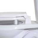 Centoco 3 inch Raised Toilet Seat for Seniors, Round, Closed Front With Cover, Plastic, Made in the USA, 3L440STS-001, White