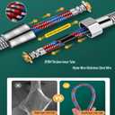 Shower HoseUpgrade 3 Layers Stainless Steel Shower TubeAnti-Kink and Leak-ProofHigh Pressure ResistanceEasy DIY ReplacementUniversal G 1/2 Connection. (2M) (79inchs)