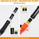 Portable Power Battery Pump, Battery Operated Electric Siphon Pump Water Transfer Pump, Easy to Use Manual Portable 2.4GPM Pump and on-Spill Design Diesel, Water, Fuel Transfer Pump