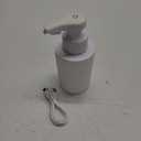 Automatic Soap Dispenser Liquid Touchless: 9oz White Plastic - Rechargeable Electric Smart 3 Level Adjustable Auto Hand Soap Dispenser - Dish Bathroom Kitchen (White Gel Type)