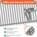 19 7/8 inch x 15 3/8 inch 1 Pack HDW196 Grill Steel Wire Cooking Grid Rock Grates Replacement Parts for Traeger Models Bronson 20, Junior Elite 20, and Tailgater 20