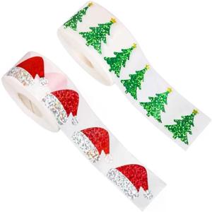 1000 Christmas Themed Sticker Set - Waterproof self-Adhesive Christmas Seals for Crafting, journaling, envelopes, and Party Decorations.