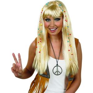 fun shack Blonde Wig Braided Hippie Wig Halloween Costumes For Women