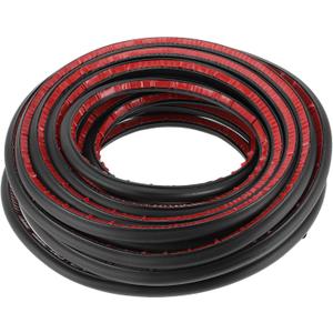 Motoforti Universal Car Weatherstrip Door Weather Stripping Edge Trim Seal Strip Self Adhesive Weather Seal Strip for Car Door, 39Ftx0.39", D-Shape, EPDM, Black